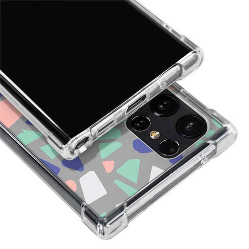 Cement Terrazzo Galaxy S22 Ultra Clear Case