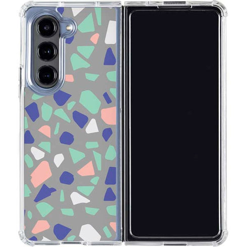 Cement Terrazzo Galaxy Z Fold5 5G Clear Case