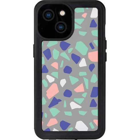 Cement Terrazzo iPhone 13 Mini Waterproof Case