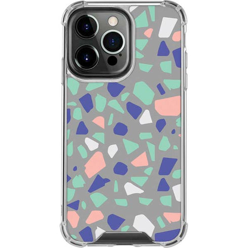 Cement Terrazzo iPhone 15 Pro Clear Case