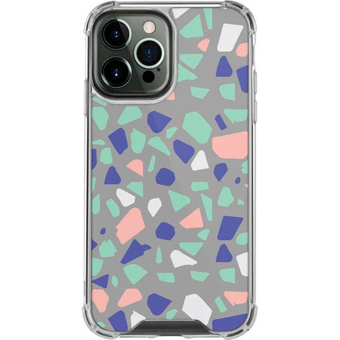 Cement Terrazzo iPhone 14 Pro Max Clear Case