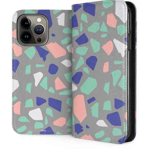 Cement Terrazzo iPhone 14 Pro Max Folio Case