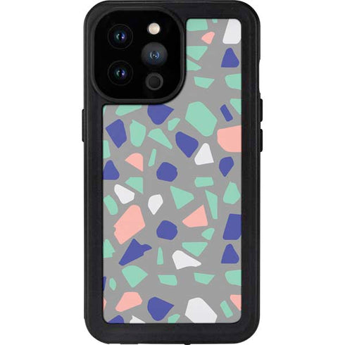 Cement Terrazzo iPhone 14 Pro Max Waterproof Case