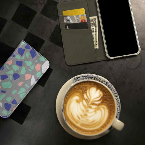 Cement Terrazzo iPhone 15 Pro Max Folio Case
