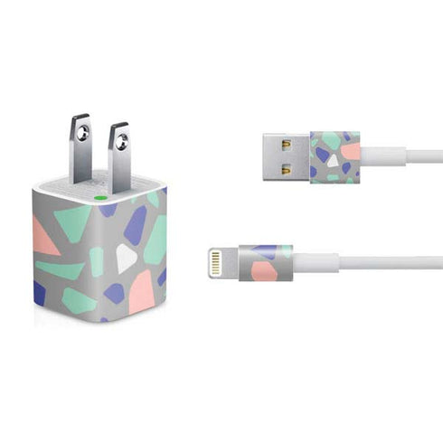 Cement Terrazzo iPhone Charger (5W USB) Skin