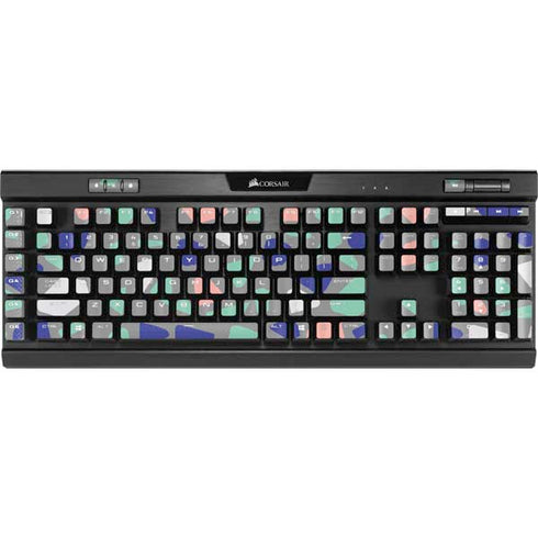 Cement Terrazzo K95 RGB PLATINUM Mechanical Gaming Keyboard Skin