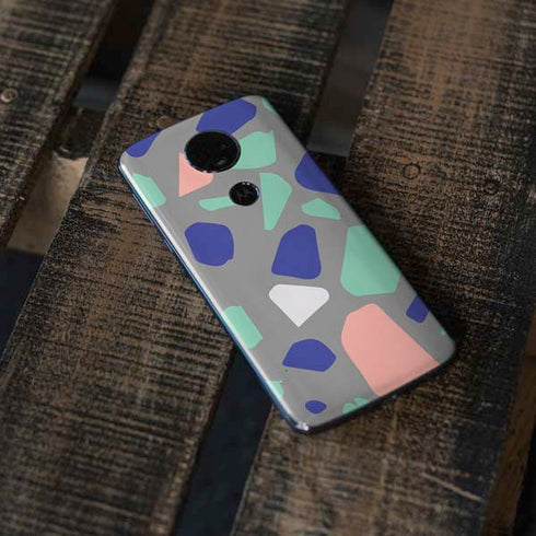 Cement Terrazzo Moto E5 Plus Skin