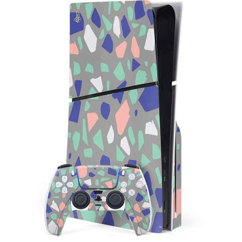Cement Terrazzo PS5 Slim Disk Bundle Skin