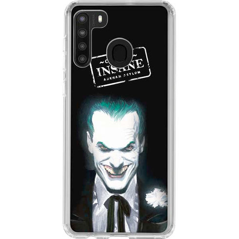DC Comics The Joker Portrait by Alex Ross Galaxy A21 Clear Case