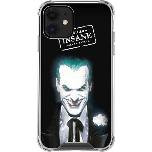 DC Comics The Joker Portrait by Alex Ross iPhone 12 Clear Case
