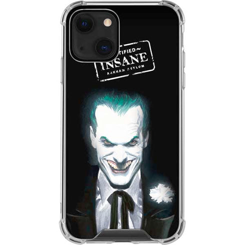 DC Comics The Joker Portrait by Alex Ross iPhone 13 Mini Clear Case