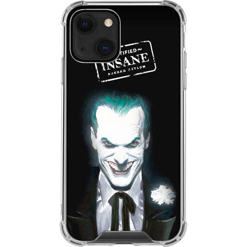 DC Comics The Joker Portrait by Alex Ross iPhone 14 Plus Clear Case