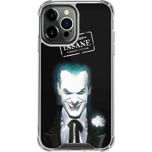 DC Comics The Joker Portrait by Alex Ross iPhone 14 Pro Max Clear Case
