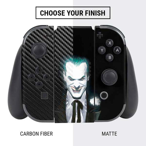 DC Comics The Joker Portrait by Alex Ross Nintendo Switch Bundle Skin