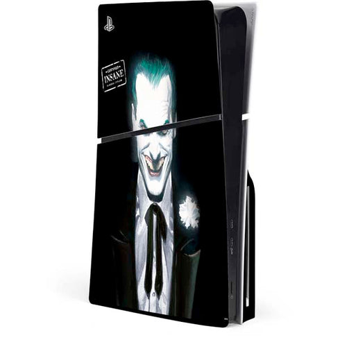 DC Comics The Joker Portrait by Alex Ross PS5 Slim Disk Console Skin