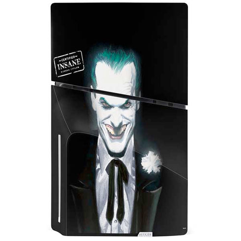 DC Comics The Joker Portrait by Alex Ross PS5 Slim Disk Console Skin