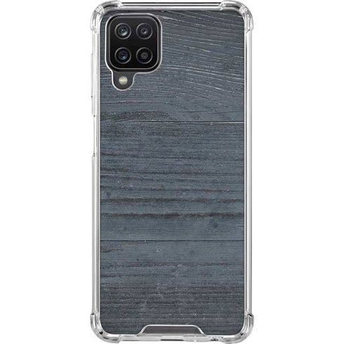 Charcoal Wood Galaxy A12 Clear Case