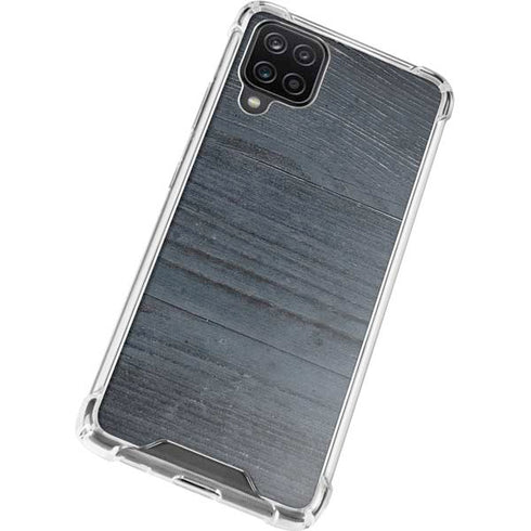 Charcoal Wood Galaxy A12 Clear Case