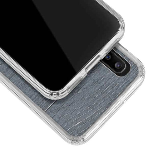 Charcoal Wood Galaxy A20 Clear Case