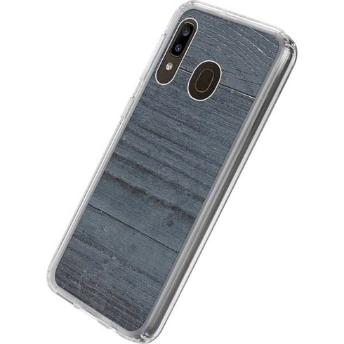 Charcoal Wood Galaxy A20 Clear Case