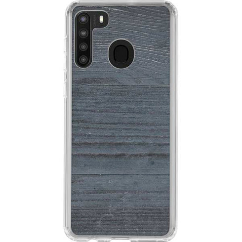 Charcoal Wood Galaxy A21 Clear Case
