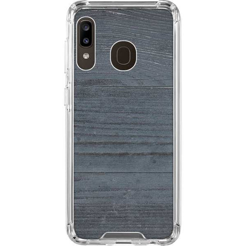 Charcoal Wood Galaxy A30 Clear Case