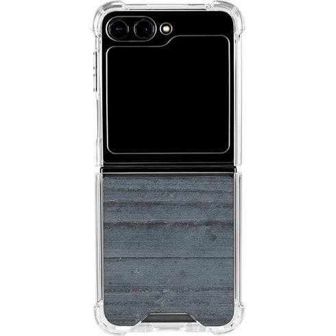 Charcoal Wood Galaxy Z Flip5 5G Clear Case