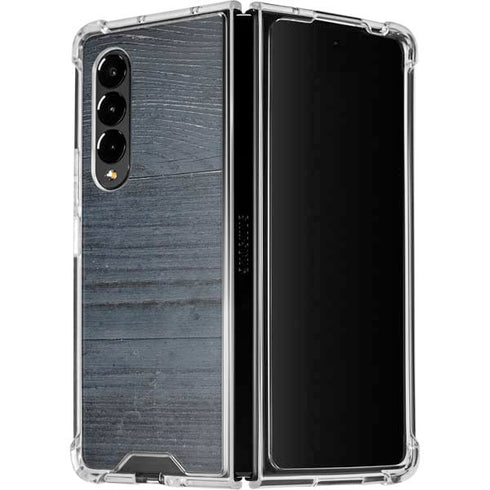 Charcoal Wood Galaxy Z Fold4 5G Clear Case