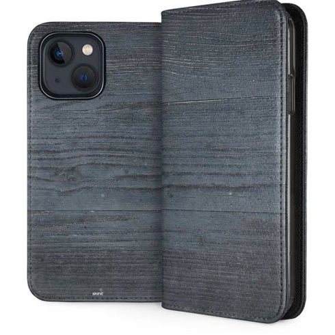 Charcoal Wood iPhone 15 Plus Folio Case