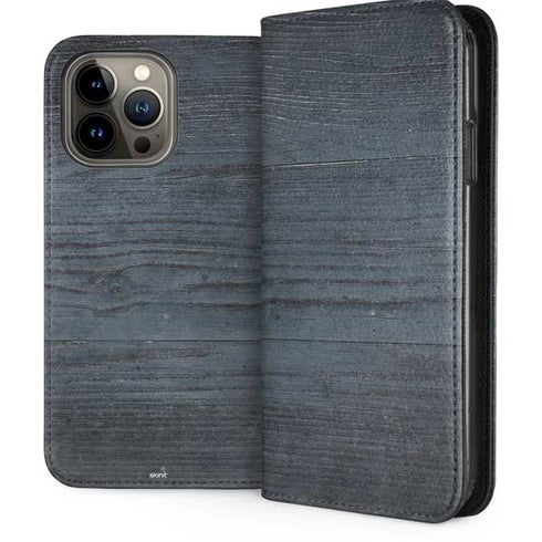 Charcoal Wood iPhone 15 Pro Max Folio Case
