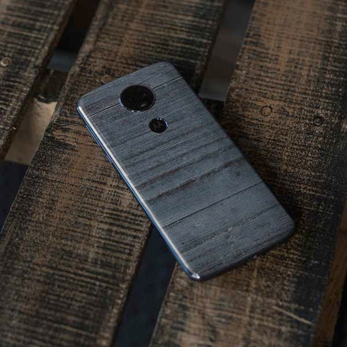 Charcoal Wood Moto E5 Plus Skin