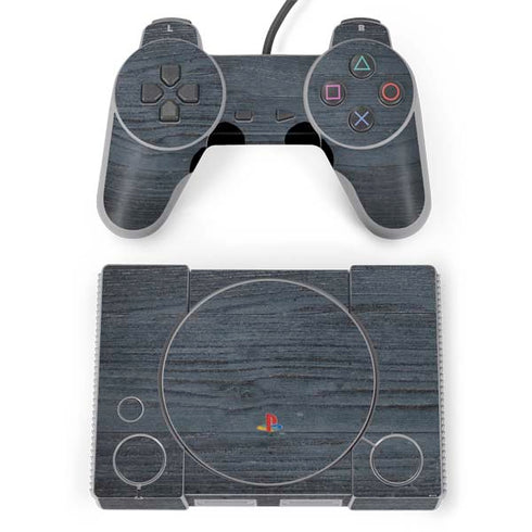 Charcoal Wood PlayStation Classic Bundle Skin