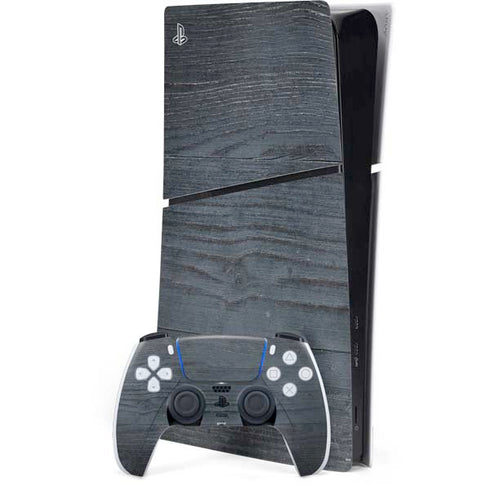 Charcoal Wood PS5 Slim Digital Edition Bundle Skin