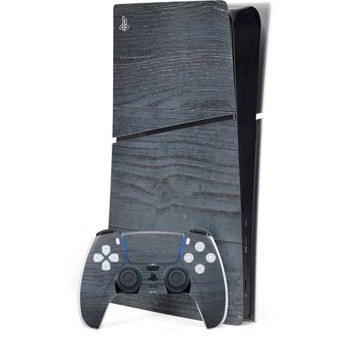 Charcoal Wood PS5 Slim Digital Edition Console Skin