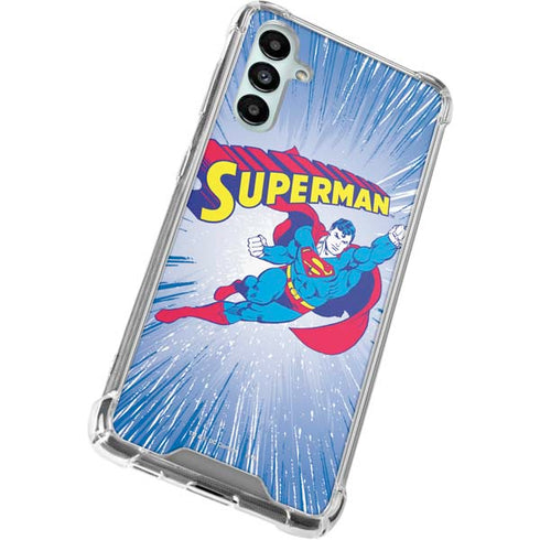 DC Comics Superman Vintage Action Pose Galaxy A14 5G Clear Case