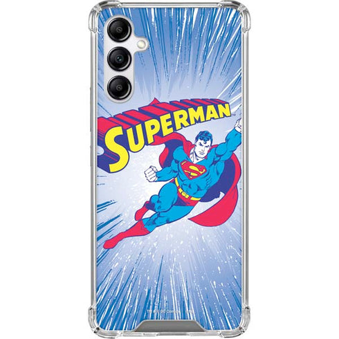 DC Comics Superman Vintage Action Pose Galaxy A15 5G Clear Case