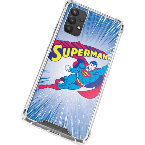 DC Comics Superman Vintage Action Pose Galaxy A32 5G Clear Case