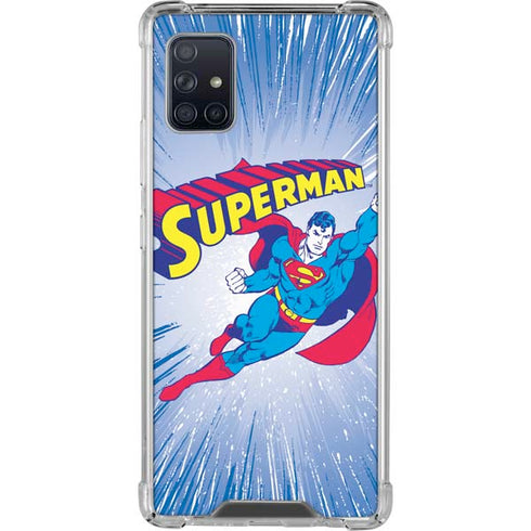 DC Comics Superman Vintage Action Pose Galaxy A51 5G Clear Case