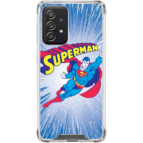 DC Comics Superman Vintage Action Pose Galaxy A52 5G Clear Case