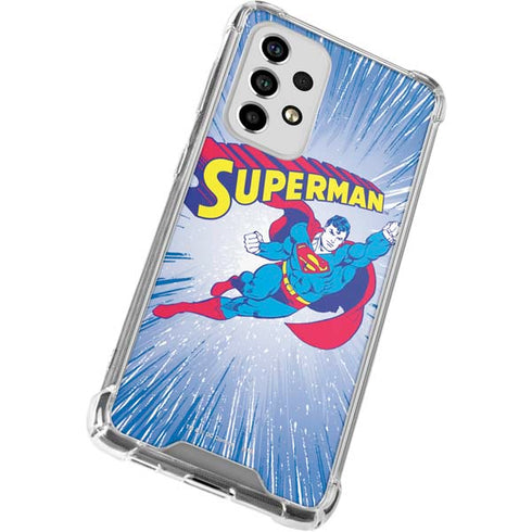 DC Comics Superman Vintage Action Pose Galaxy A53 5G Clear Case