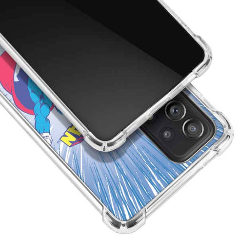 DC Comics Superman Vintage Action Pose Galaxy A72 5G Clear Case