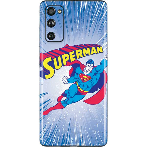 DC Comics Superman Vintage Action Pose Galaxy S20 Fan Edition Skin
