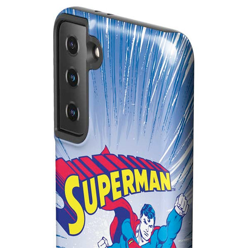 DC Comics Superman Vintage Action Pose Galaxy S21 Plus 5G Pro Case