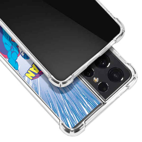 DC Comics Superman Vintage Action Pose Galaxy S21 Ultra 5G Clear Case