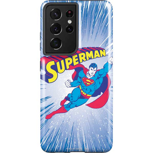 DC Comics Superman Vintage Action Pose Galaxy S21 Ultra 5G Pro Case