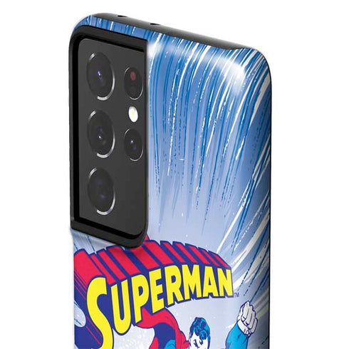 DC Comics Superman Vintage Action Pose Galaxy S21 Ultra 5G Pro Case