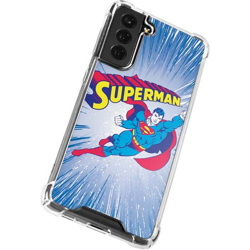 DC Comics Superman Vintage Action Pose Galaxy S22 Plus Clear Case