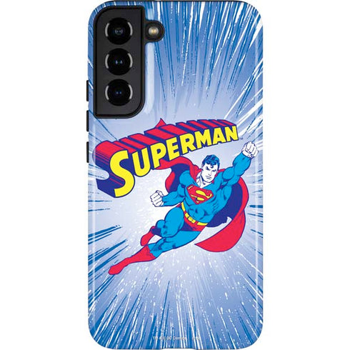 DC Comics Superman Vintage Action Pose Galaxy S22 Plus Pro Case