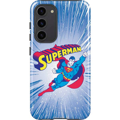 DC Comics Superman Vintage Action Pose Galaxy S23 Plus Pro Case