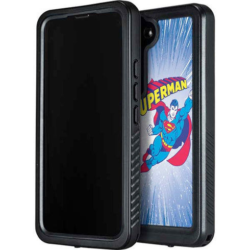 DC Comics Superman Vintage Action Pose Galaxy S23 Plus Waterproof Case